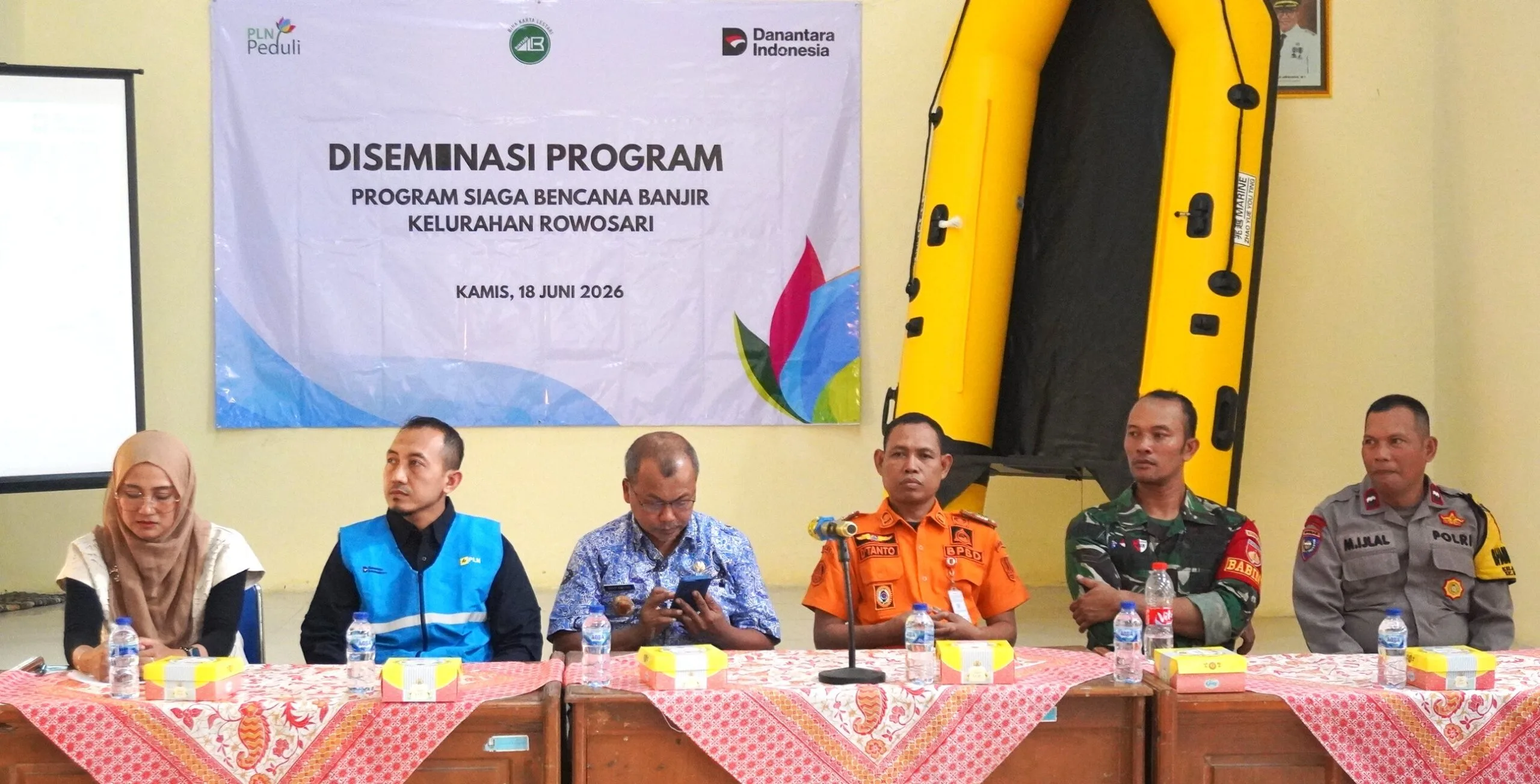 PLN Pusmanpro dan BINTARI Perkuat Ketangguhan Bencana melalui Program Kelurahan Siaga Banjir di Rowosari